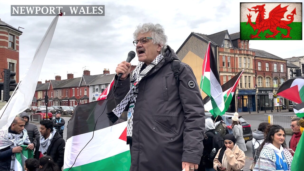 Pro-PS Protesters, Speech-2, Merchant Navy Memorial, Newport Wales☮️