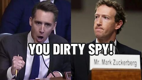 Josh Hawley Reveals Secret Info From Whistleblower While Mark Zuckerberg Sits In Shameful Silence.