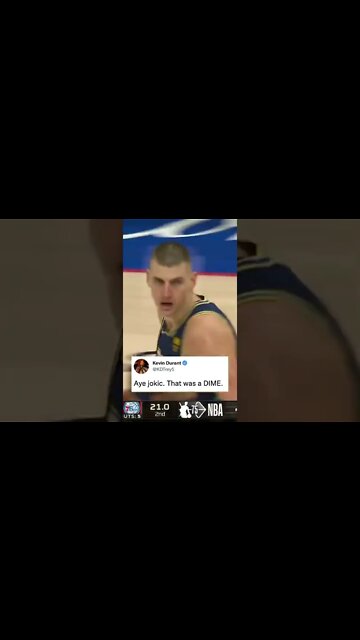 KD showed Jokic love after INSANE PASS. 🤯