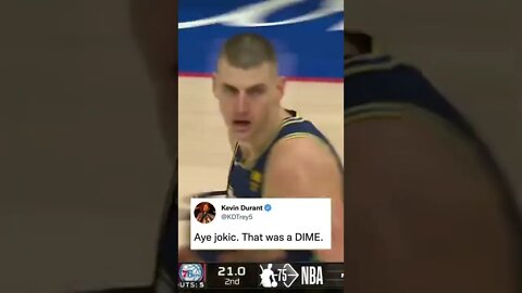 KD showed Jokic love after INSANE PASS. 🤯