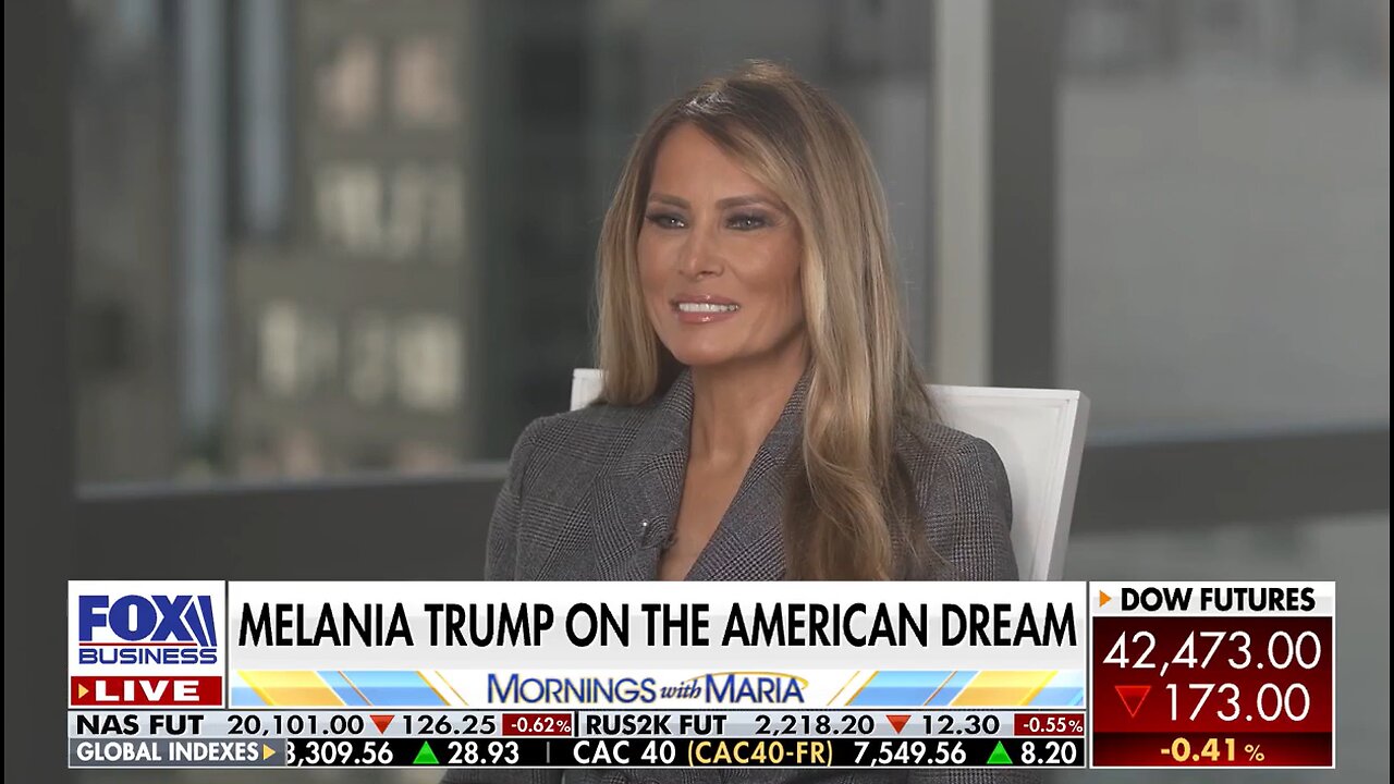 Melania Trump credits her 'courage, self-motivation' helping to accomplish the American dream