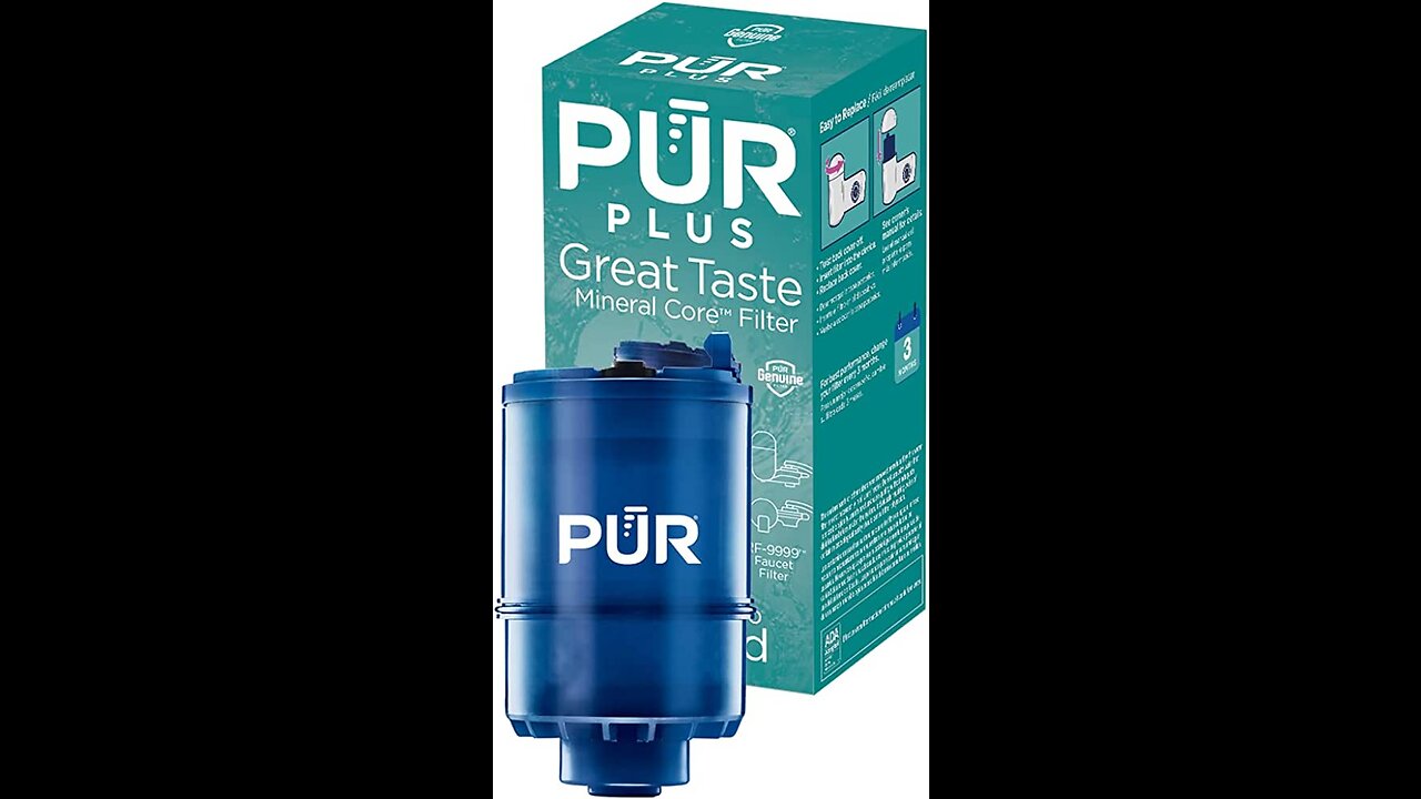 PUR PLUS Mineral Core Faucet Mount Water Filter Replacement (2 Pack) – Compatible With All PUR...