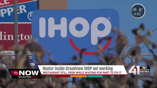 Diners fight cold temperatures after heater problems at Grandview IHOP