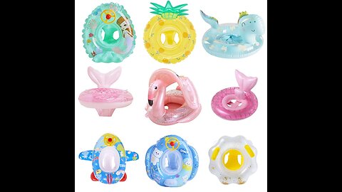 Rooxin Flamingo Swimming Circle Baby Infant Float Pool Swimming Ring With Sunshade Floating Seat