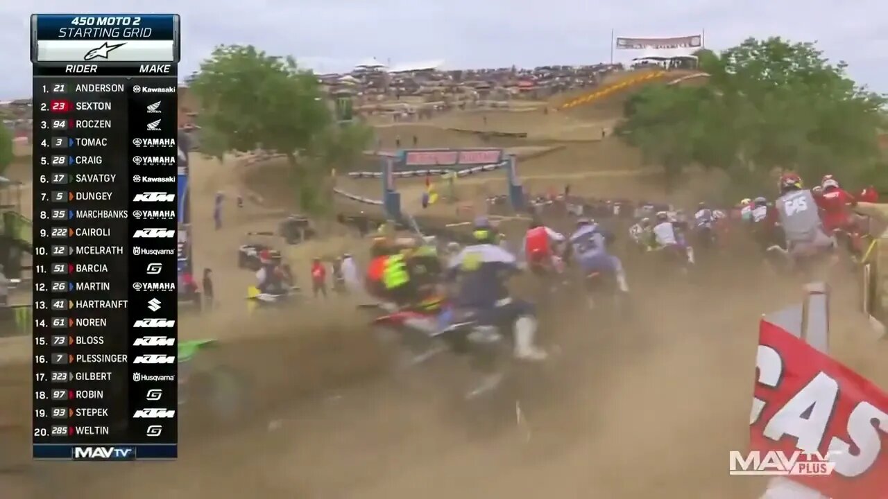 450 Moto 2 start at Hangtown 2022