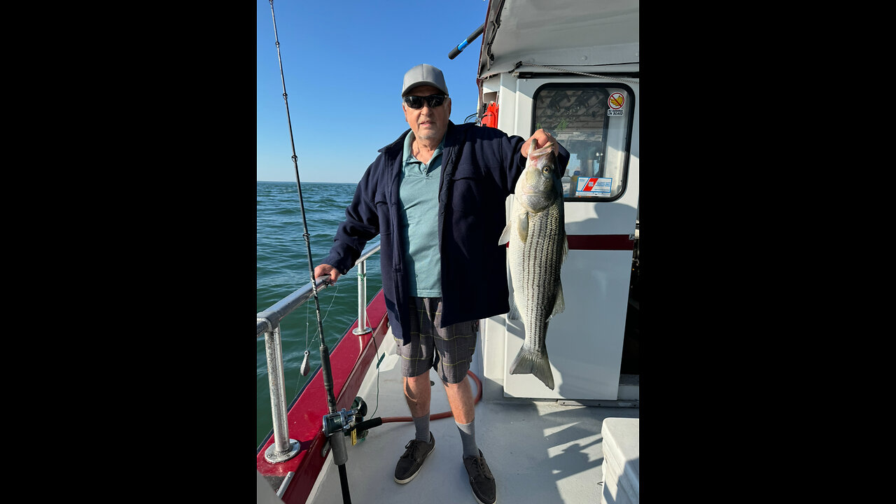Joey D Giving Stripped Bass Fishing Lessons Aboard the Nancy Ann