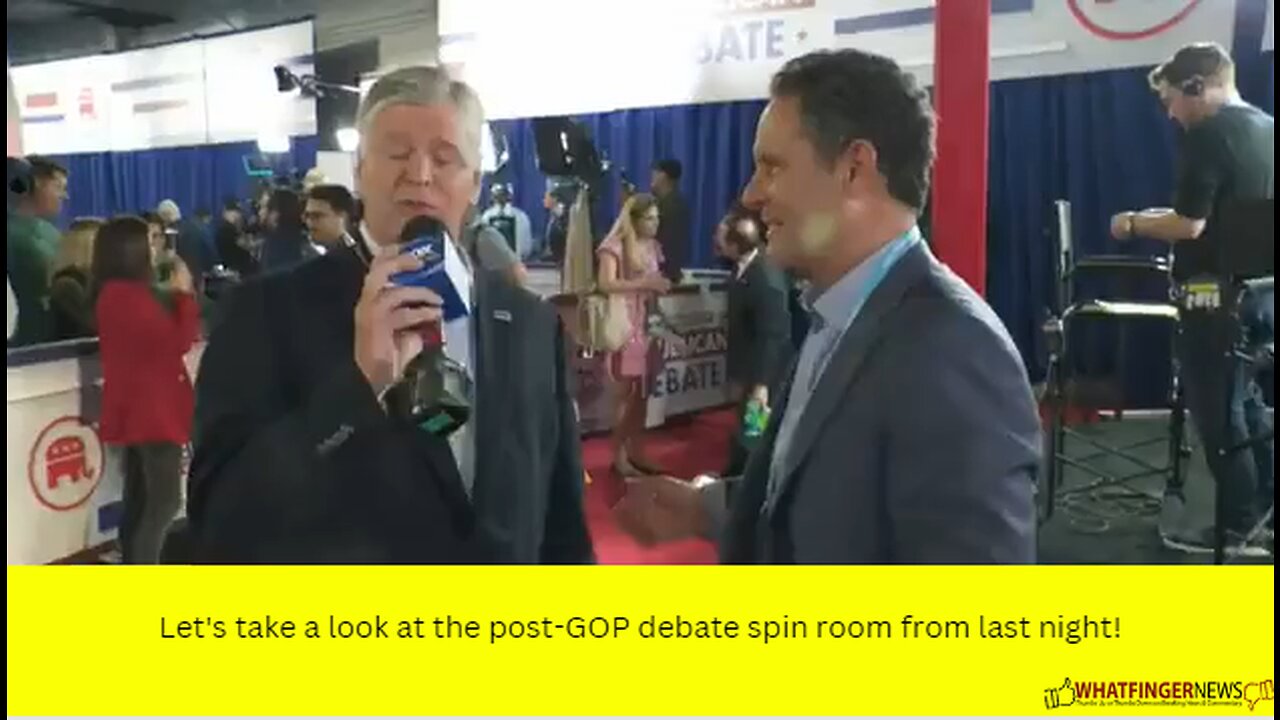 Let's take a look at the post-GOP debate spin room from last night!