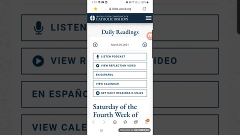 Jesus is our Savior/ Bible reading March 20 / 2021
