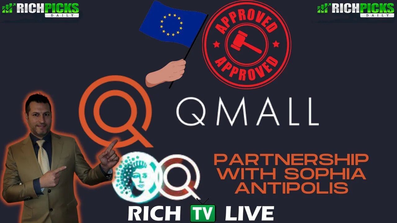 Global integration QMALL into the Eurozone - QMALL token gives X's again - RICH TV LIVE