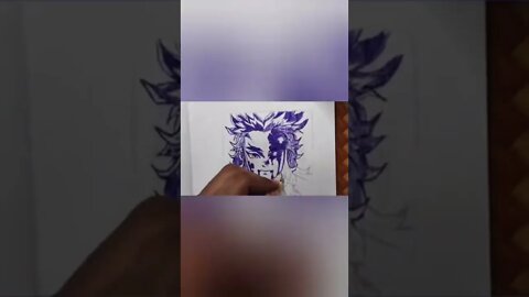 Drawing demonslayer(rengoku)#shorts #shortsvideo #ytshorts #drawing #sketch #timelapse