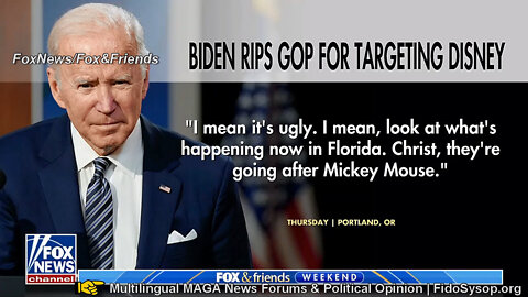 Joe Biden Trashes Florida Revoking Reedy Creek Exemption