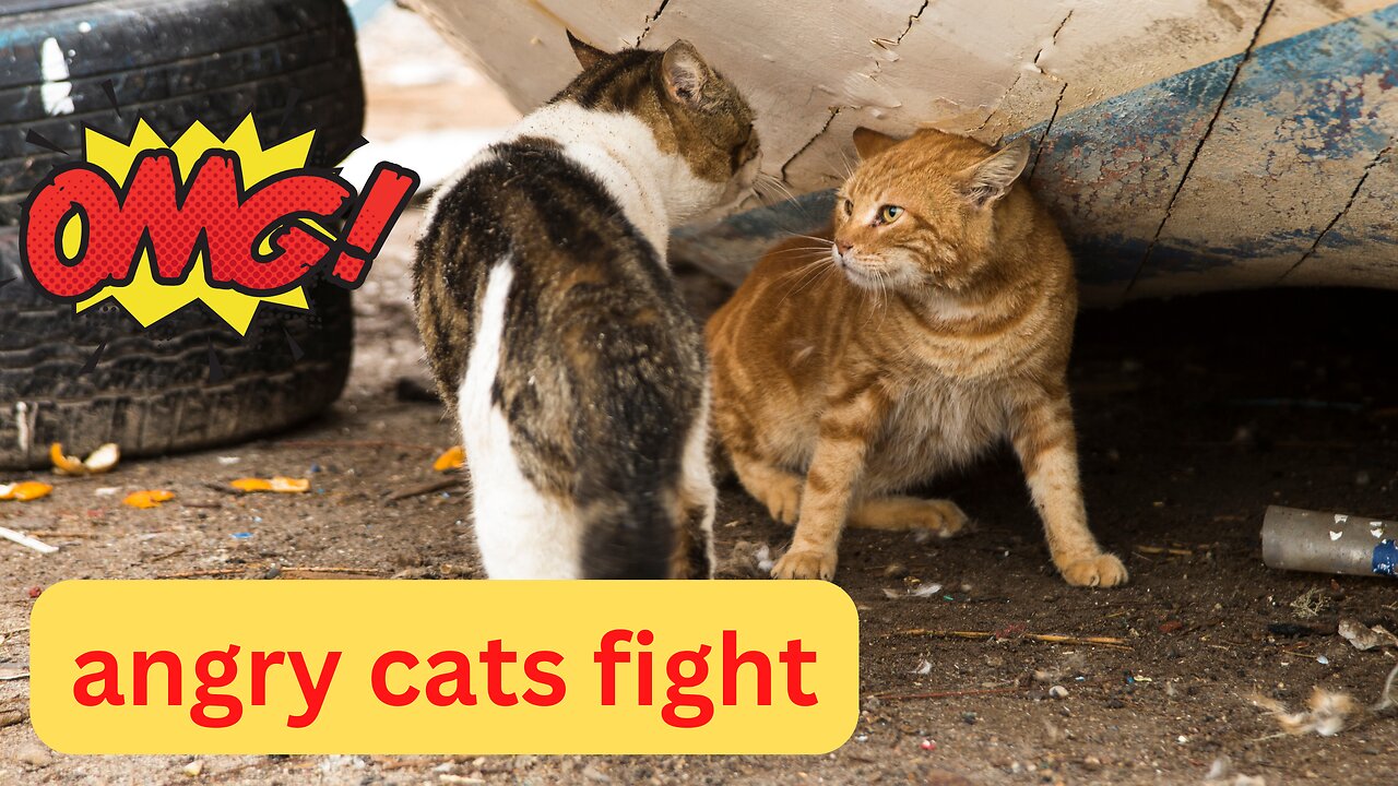 Cats fighting cats fighting hard with each other, like humans