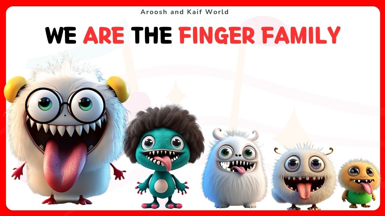 Monster Family Finger Song | Playful and Spooky Kids Nursery Rhyme 🎶👾👻 | Fun Finger Characters!