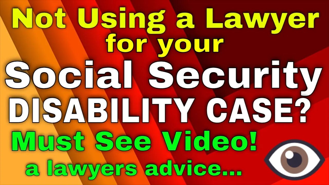 How to Best Represent Yourself in a Social Security Disability Case.