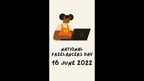 National Freelancers Day 2022 | 16 June 2022 | People Vector Digital Art Illustration | Animation