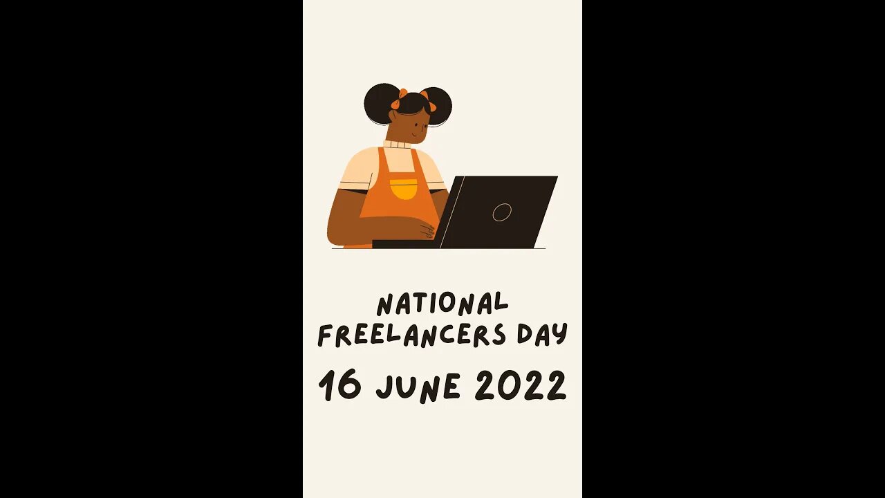 National Freelancers Day 2022 | 16 June 2022 | People Vector Digital Art Illustration | Animation