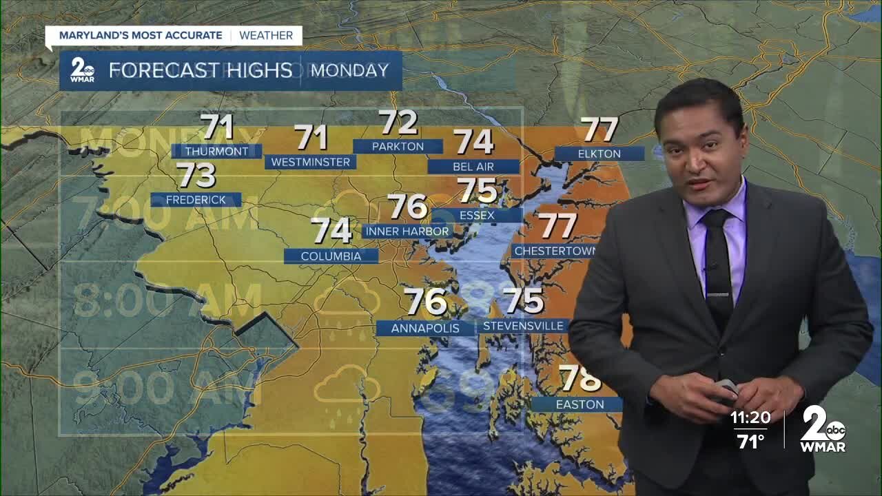 WMAR-2 News Cesar Cornejo Sunday night weather