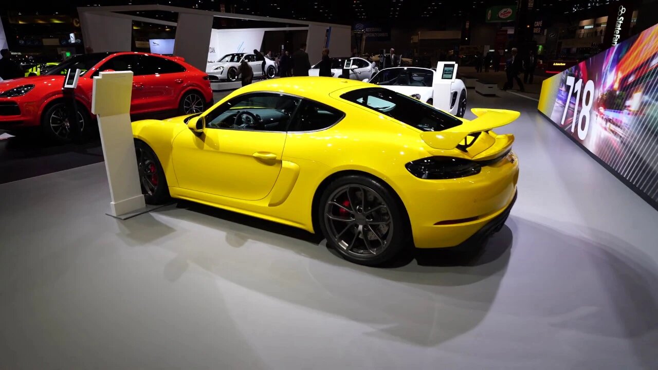 Porsche Booth at 2020 Chicago Auto Show Inside the Cayman GT4 and More!