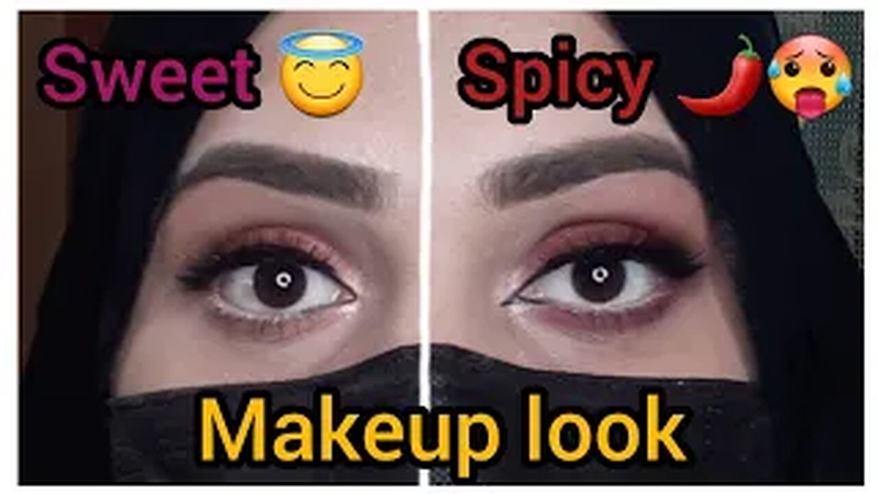 Sweet VS spicy eye makeup look | step by step in urdu hindi | party look | by fiza farrukh