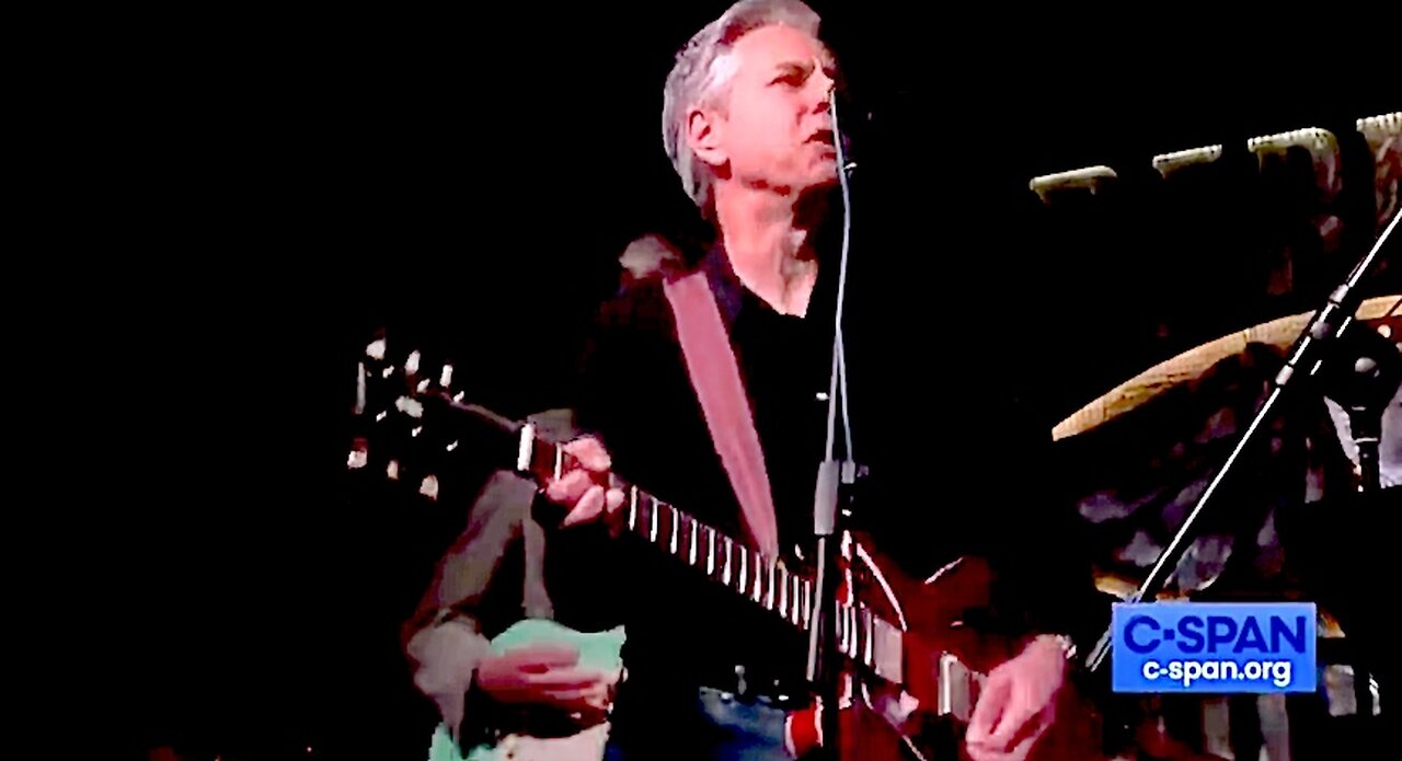 Tony Blinken in Kiev Playing "Keep on Rocking in the Free World"