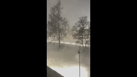 Snowing in oslo