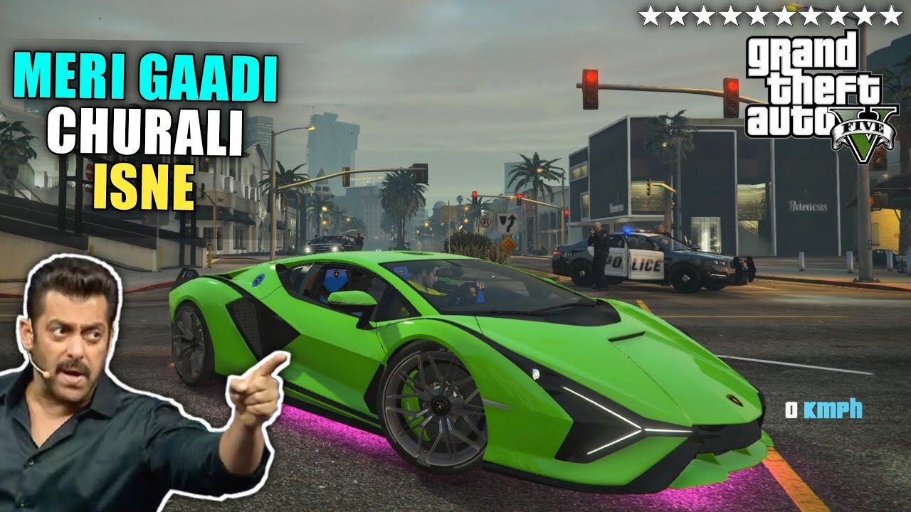 I STOLE A BIG CELEBRITY'S LAMBORGHINI - GTA V GAMEPLAY #4