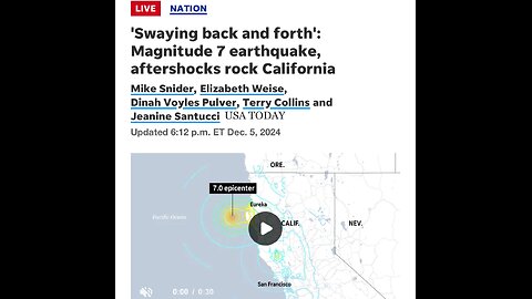 San Francisco Tower View During 7.3 Earthquake