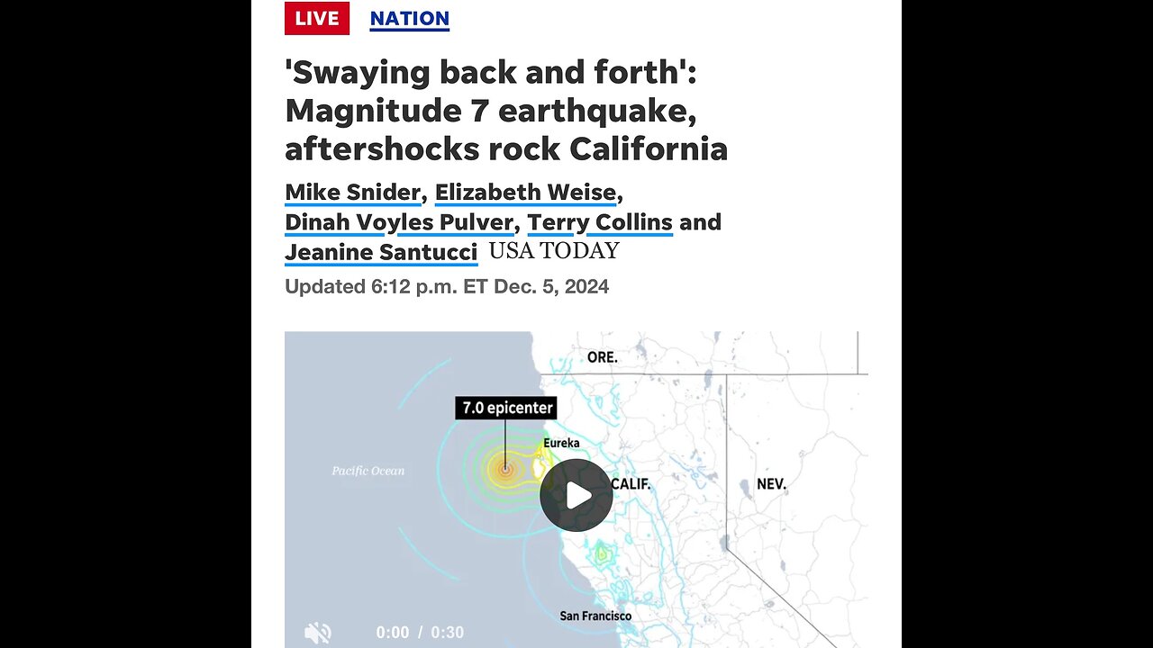 San Francisco Tower View During 7.3 Earthquake