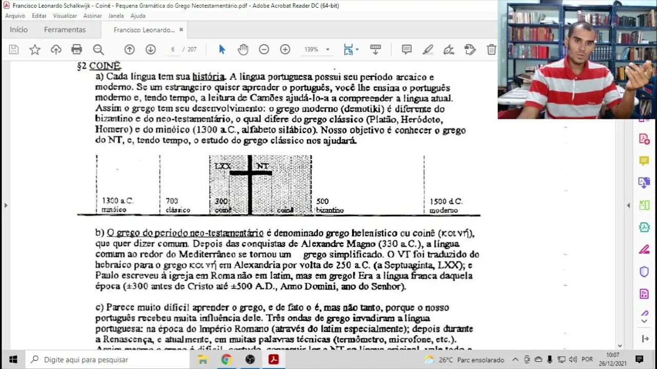 Gramática de grego Francisco Leonardo Schalkwijk indicação de Wilbur Pickering