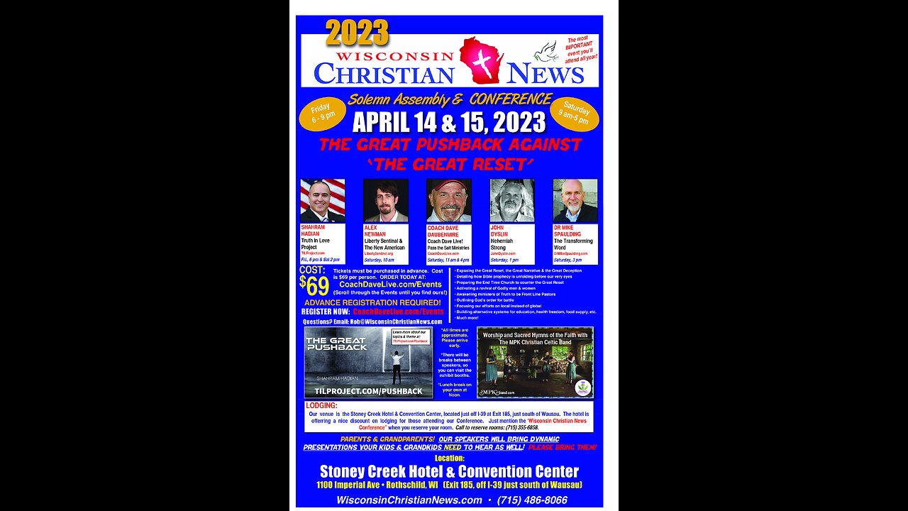 Wisconsin Christian News Solemn Assembly & Conference 2023