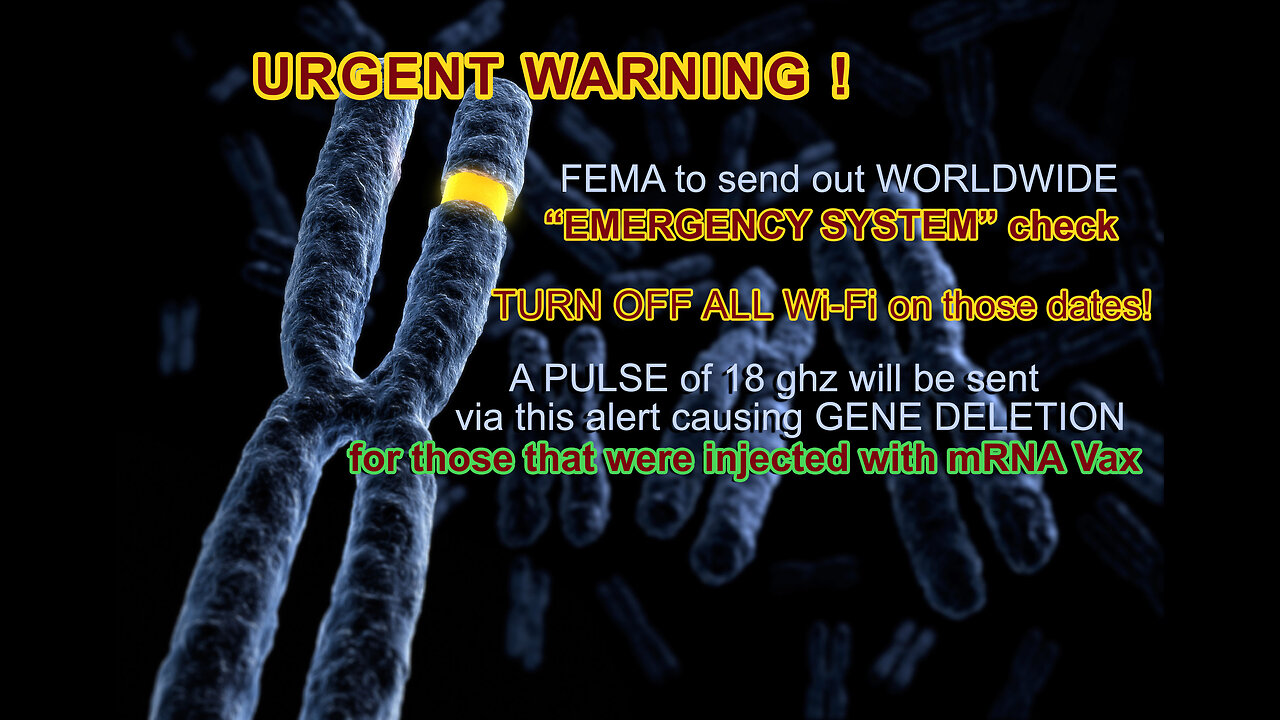 Emergency Alert System Check - Turn OFF all WiFi if you have been INJECTED