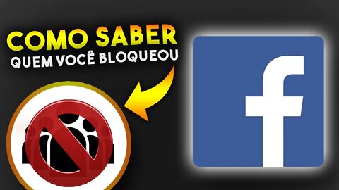 Como ver quem você BLOQUEOU no FACEBOOK pelo CELULAR