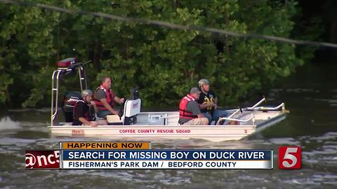 Crews To Resume Search For Missing Boy In Duck River