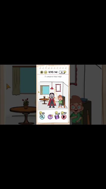 Brain Test Tricky Puzzles Level 148 A vampire! Help! Help!