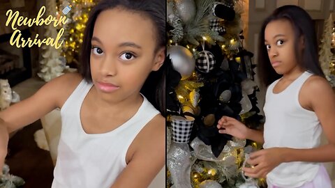 Shannon Brown & Monica's Daughter Laiyah Wants No Part In Taking Down Tree Decorations! 🎄