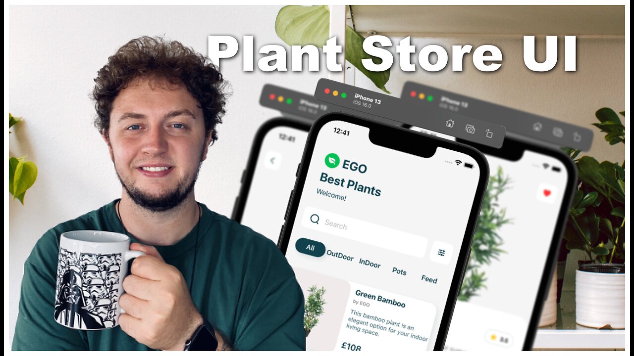 How I created this Plant Store UI from scratch in SwiftUI