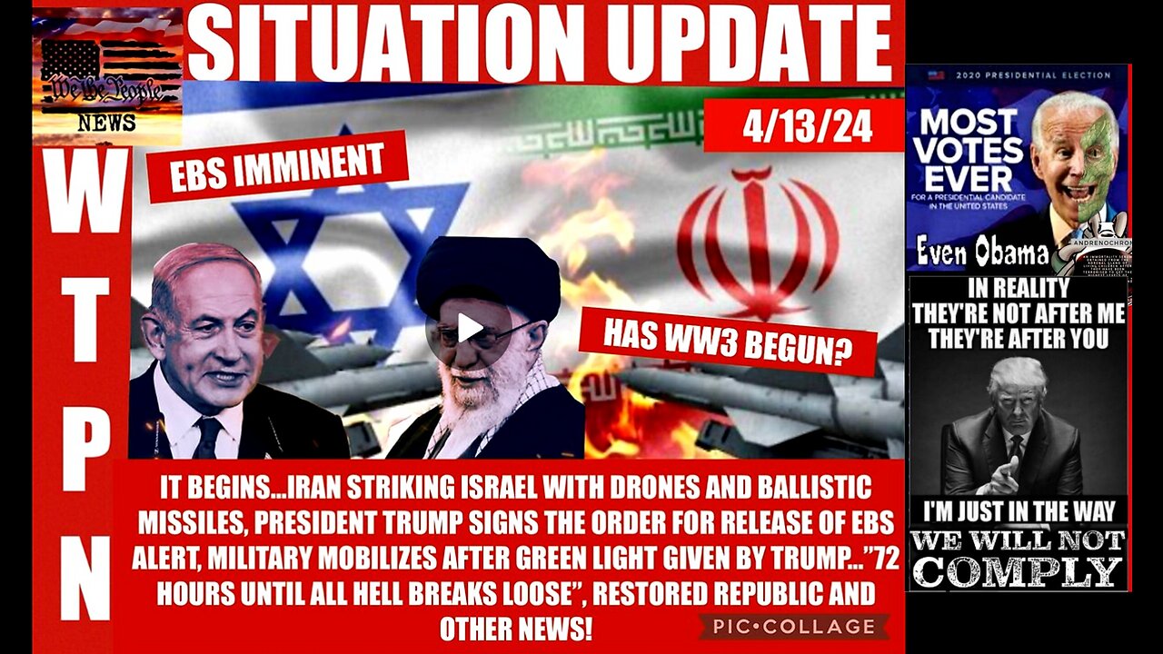 WTPN SITUATION UPDATE 4/13/24 WW3 ALERT (related info & links in description)