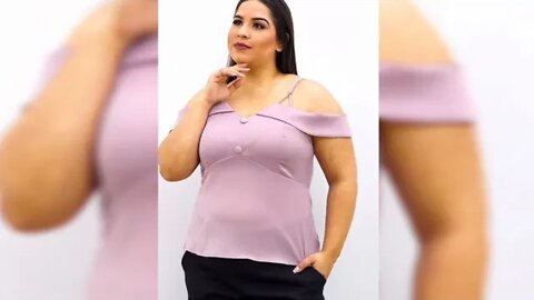 ✔️ BLUSA FEMININA CASUAL PLUS SIZE