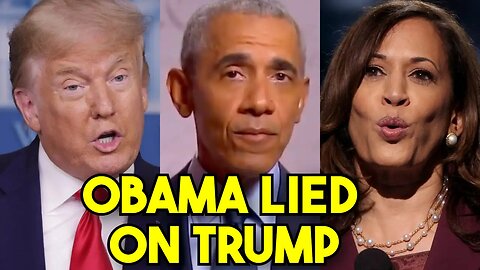 OBAMA IS BLAMING TRUMP FOR BIDEN SCREW UP AND HE LIED ON TRUMP AT DNC