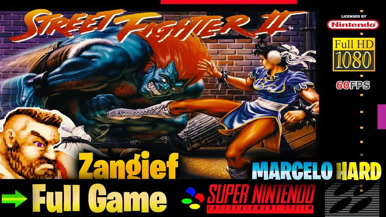 Street Fighter II: The World Warrior: Zangief - Super Nintendo (Full Game Walkthrough)