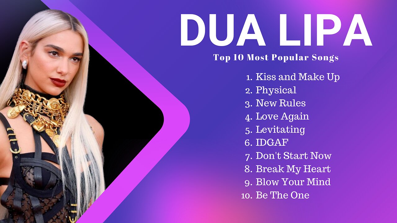 Dua Lipa Top 10 Most Popular Songs