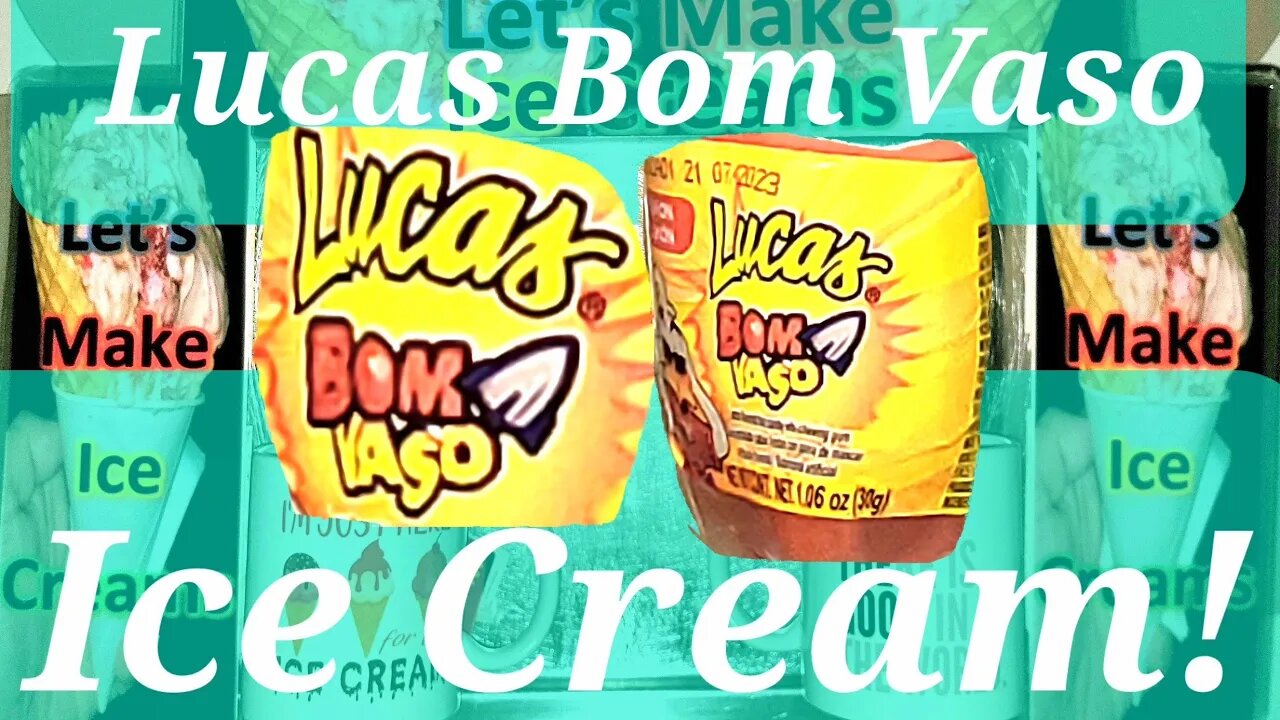 Ice Cream Making Lucas Bom Vaso Hot Candy with Lemon Chewing Gum Mexican themed