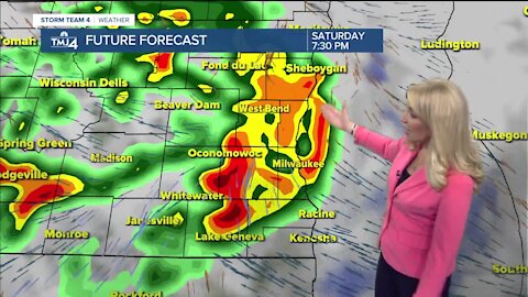 Chance for thunderstorms Saturday night