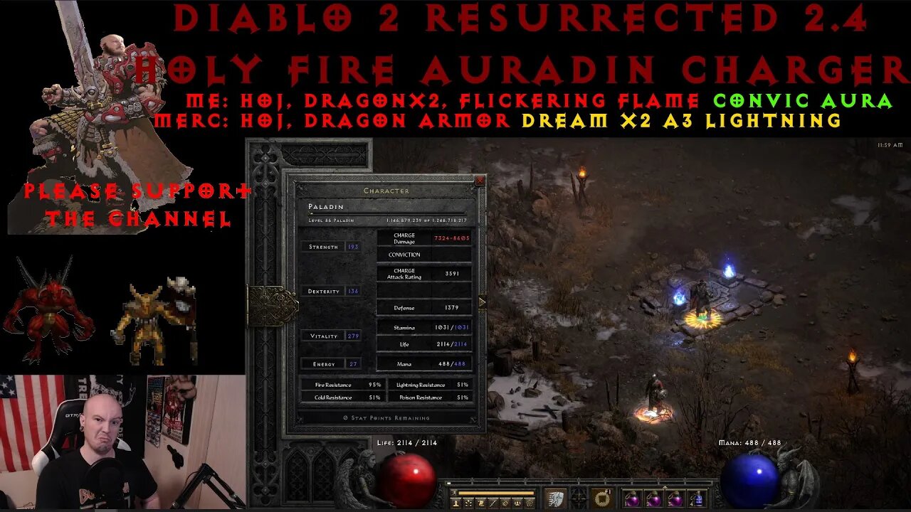 UPDATED Holy Fire Aura Paladin Build | Diablo 2 Resurrected 2.4 PTR