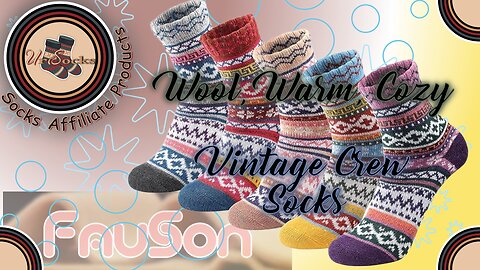 5 Pairs Wool Socks for Women 🧦 Cozy, Warm & Vintage Crew Socks ❄️ Perfect for Winter!