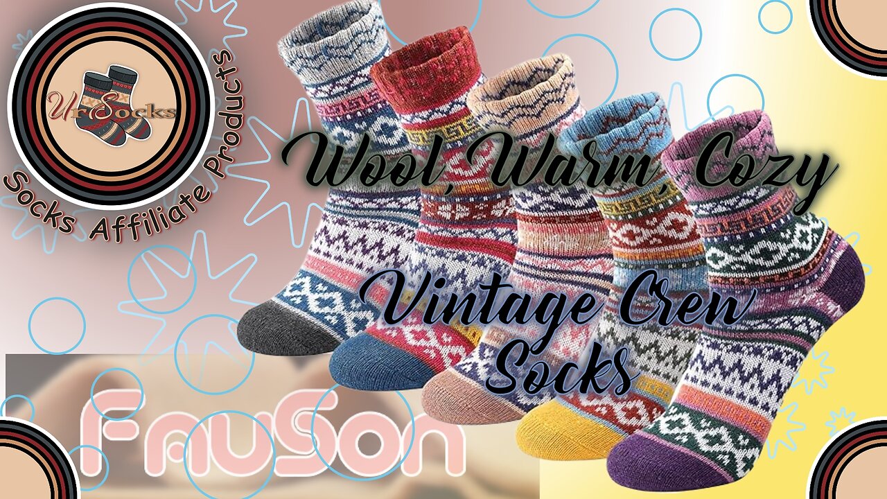 5 Pairs Wool Socks for Women 🧦 Cozy, Warm & Vintage Crew Socks ❄️ Perfect for Winter!