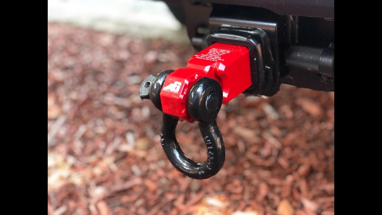 Review AGENCY 6 Recovery Shackle Block Assembly 2 INCH Double Hole Powder Coat RED - Hitch Rece...