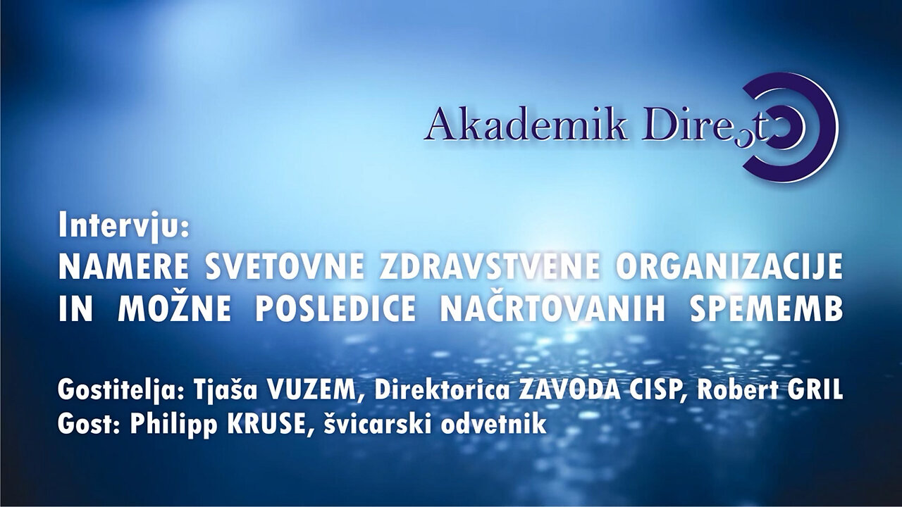 Namere Svetovne Zdravstvene Organizacije in možne posledice načrtovanih sprememb