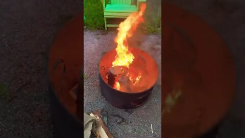 Fire burning in a fire pit