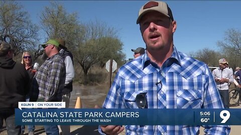 Catalina State Park campers begin to leave the park